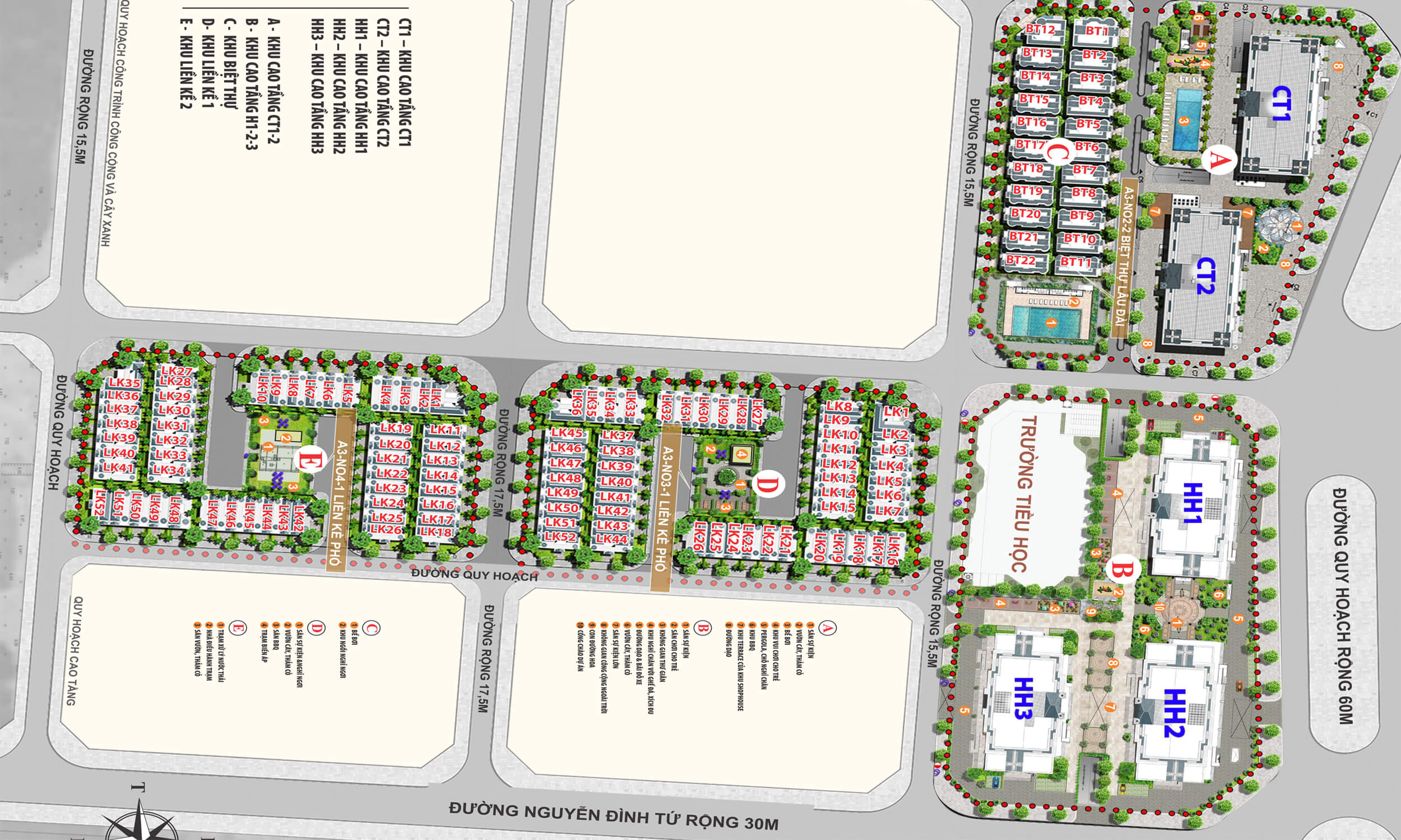 MẶT BẰNG TỔNG THỂ SHOPHOUSE