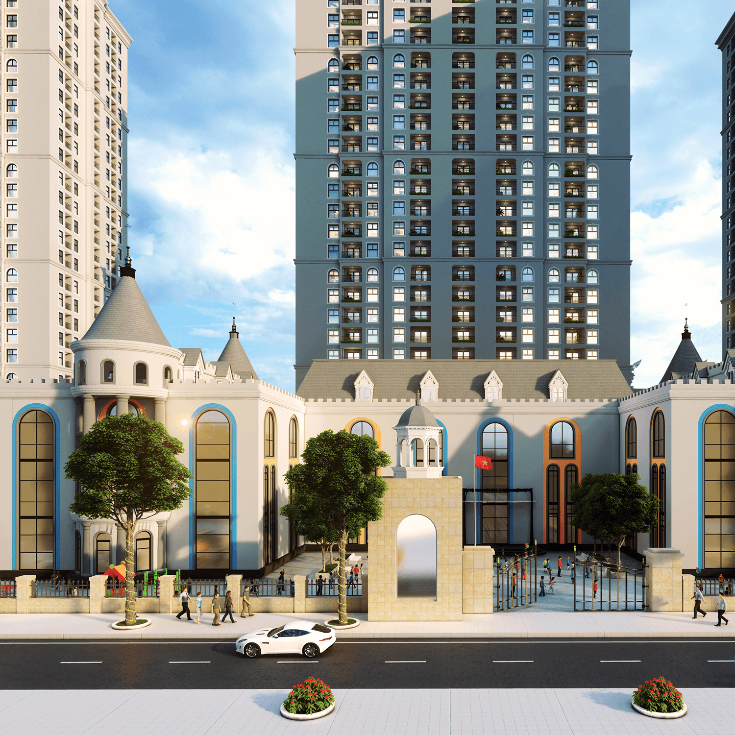 Trường tiểu học trong khuôn viên dự án